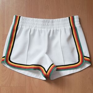 Pam & Gela mint w tags white rainbow shorts S
